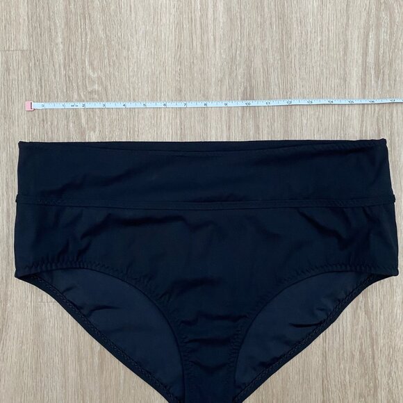 NWT Fabletics Boardwalk High-Waisted Swim Bottom Stretch Black Womens XXL/1X - Picture 2 of 6